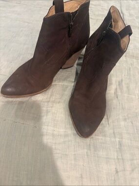 Women's Frye Brown Suede Ankle Boots